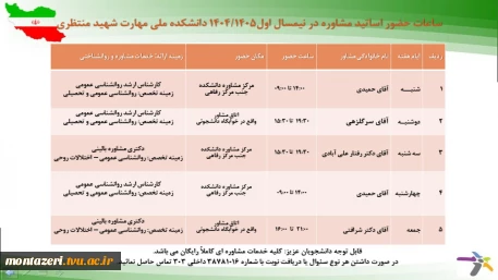 برنامه مرکز مشاوره 2