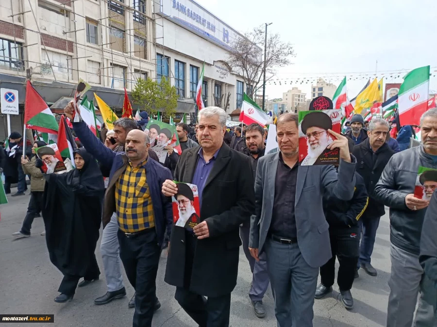 حضور دانشگاهیان دانشکده شهید منتظری در راهپیمایی روز قدس 3