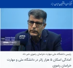 رئیس دانشگاه ملی مهارت خراسان رضوی در مصاحبه با ایسنا خبر داد:

آمادگی اسکان ۵ هزار زائر در دانشگاه ملی و مهارت خراسان رضوی 2