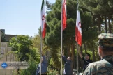 اهتزاز پرچم جمهوری اسلامی ایران همزمان با آغاز سال تحصیلی در دانشکده شهید منتظری مشهد