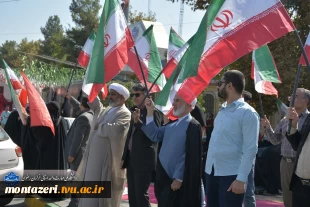 دانشکده شهید منتظری مشهد میزبان امتداد «زنجیره انسانی جان‌فدا» در حمایت از میهن و ایران 6